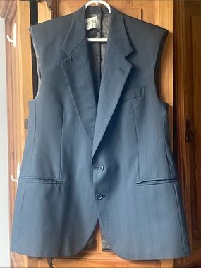 Havre Studio Blue/Grey Pinstripe Vest